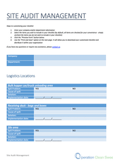 Management checklists